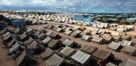 Refugee Camp İn Somalia - Stock Image
